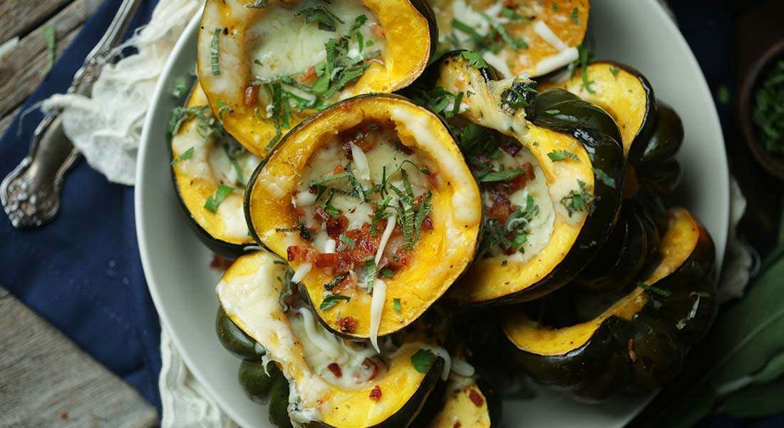 Roasted Sweet and Savory Acorn Squash