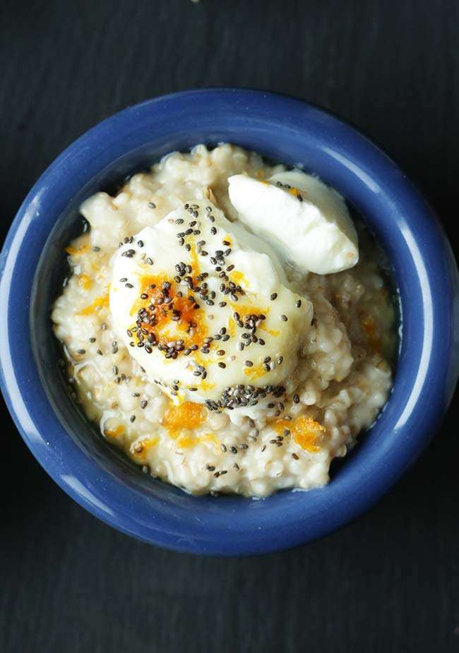 Greek Yogurt and Orange Chia Seed Oatmeal