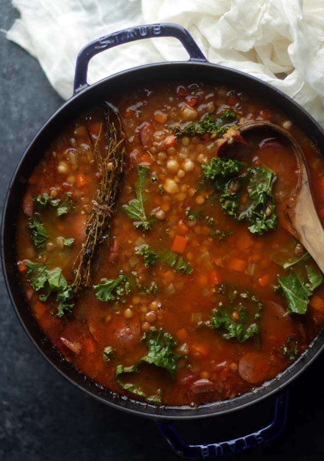 Lentil Soup Recipe with Sausage and Kale