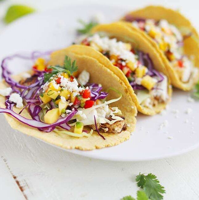 Fish Taco Recipe with Mango Salsa and Queso Fresco Chef Billy Parisi