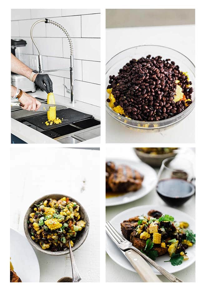 how to make a black bean corn salsa