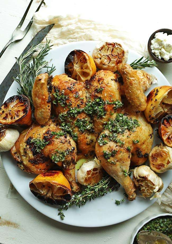 Roast Spatchcock Chicken Recipe With Lemon And Herbs Roast Spatchcock Chicken Recipe With Lemon And Herbs
