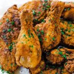 fried chicken with chopped parsley