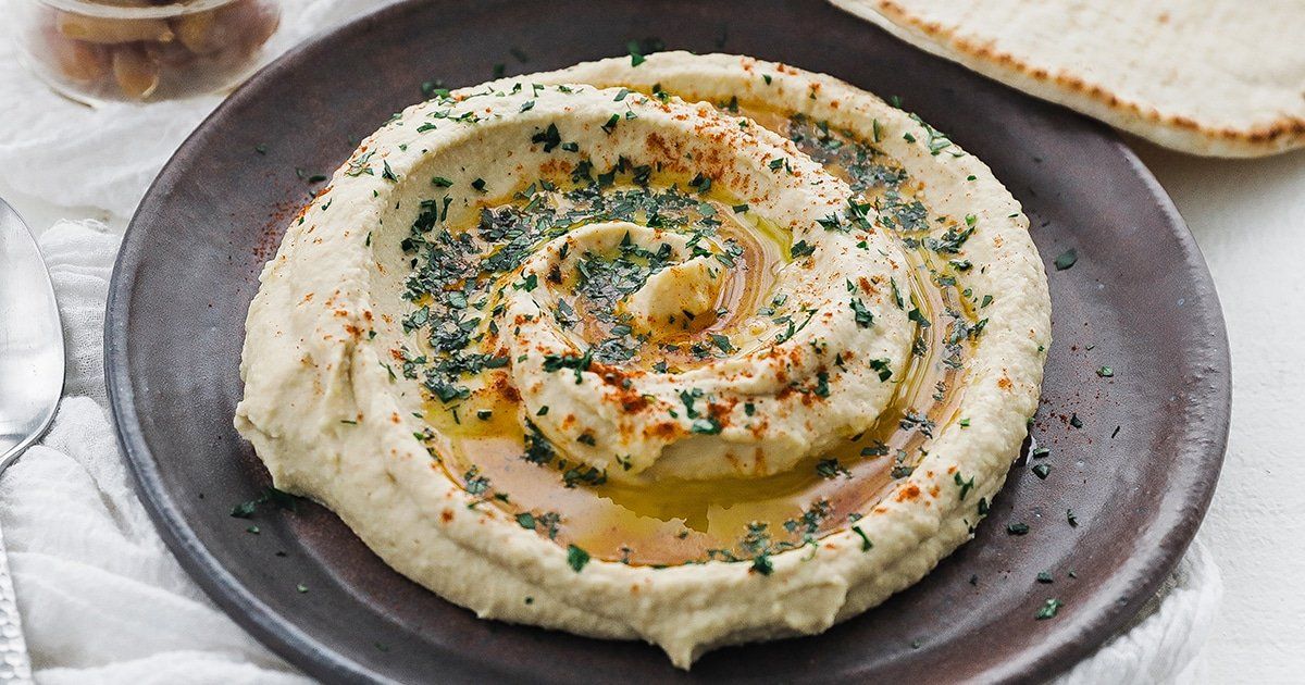 Homemade Hummus with Roasted Garlic and Flat Bread Chef Billy Parisi