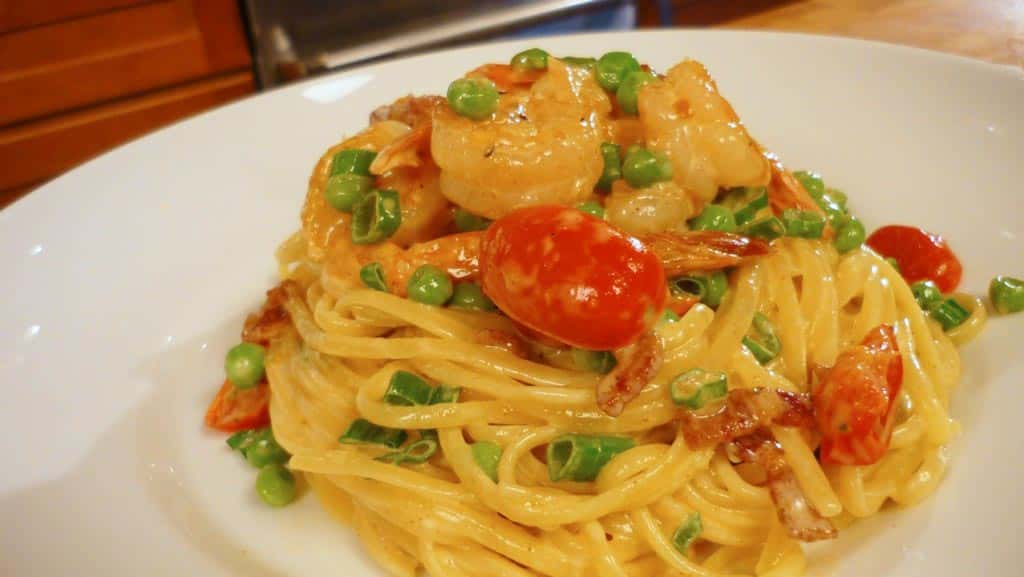 Shrimp Pasta Recipe with Bacon