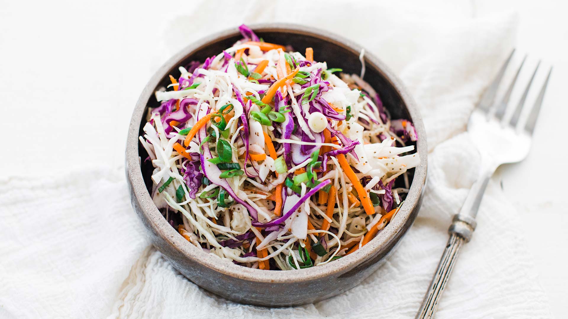 Sweet Vinegar Coleslaw (No Mayo) - foodiecrush .com