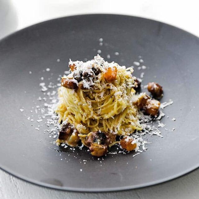 Homemade Spaghetti Pasta Carbonara Chef Billy Parisi