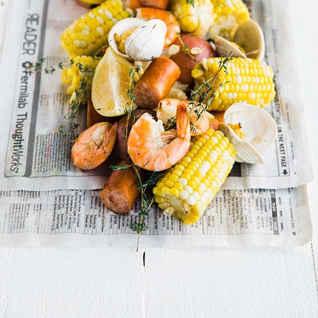 Shrimp and Clam Boil Recipe with Sausage