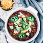 chili with toppings