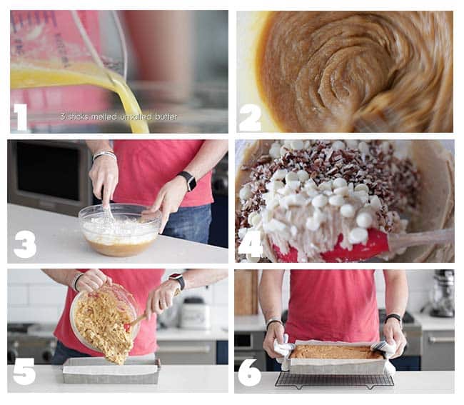 step by step procedures for making blondies