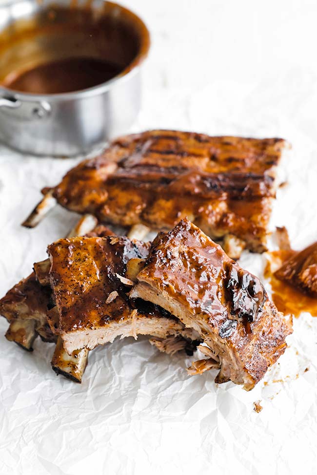 Oven Baked BBQ Ribs {Fall off the Bone!}