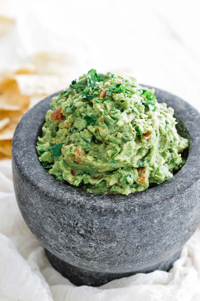 bowl of guacamole