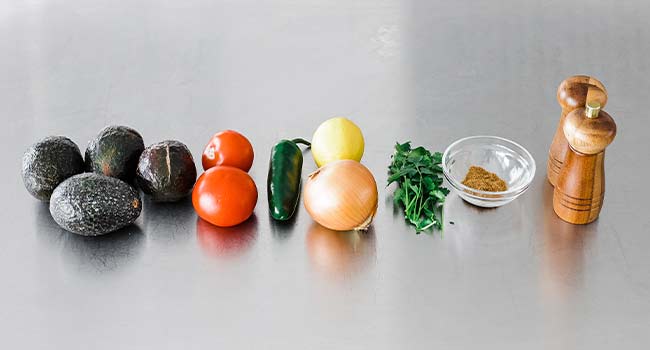 ingredients to make guacamole