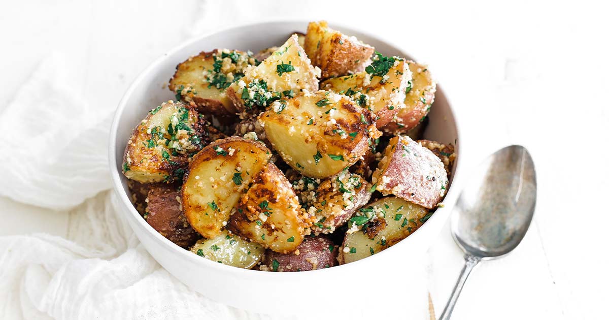 Roasted Garlic Parmesan Potatoes Recipe