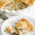 slice of turkey pot pie