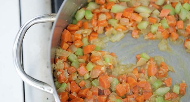 sautéing vegetables