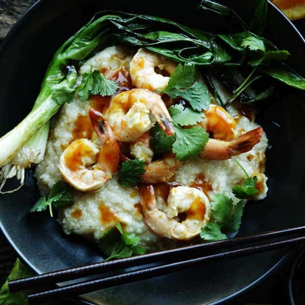Teriyaki Shrimp Recipe and Farina Grits