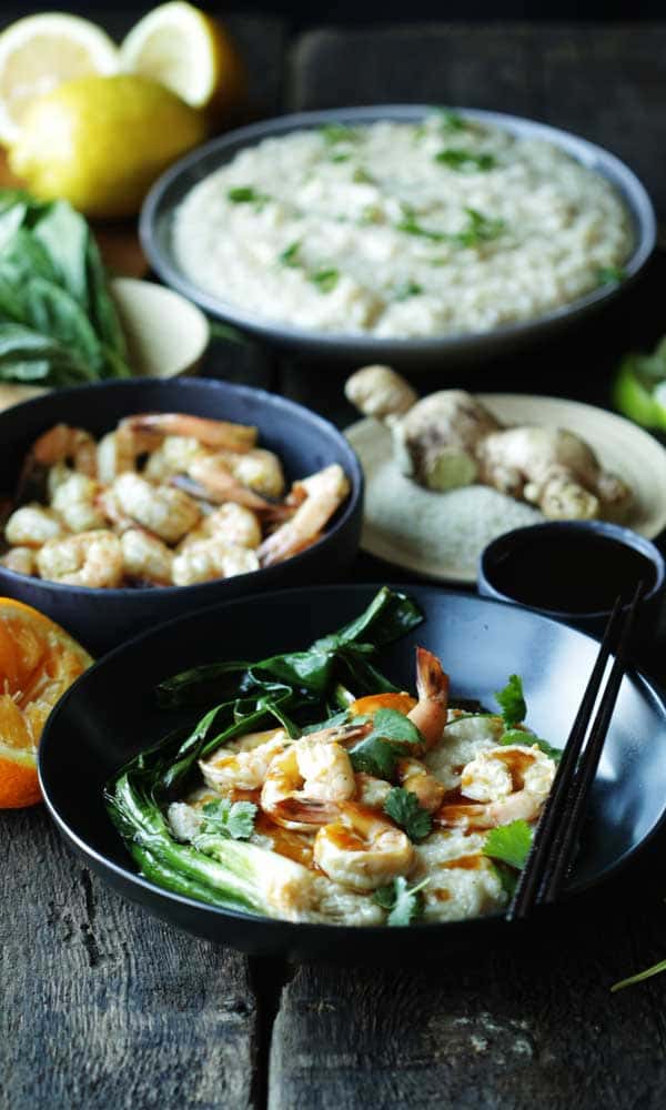 Teriyaki Shrimp Recipe and Farina Grits