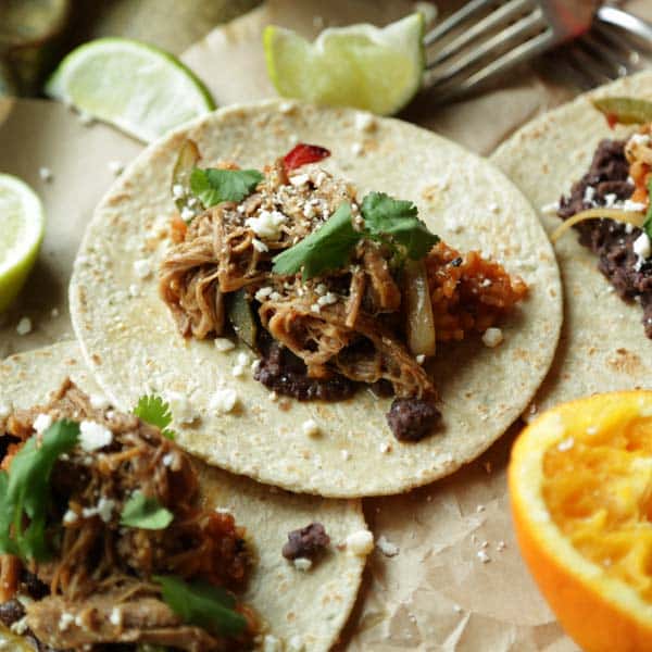 Mojo Pork Tacos Recipe with Mexican Rice 1