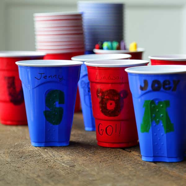 Color Coated Football Team Cups