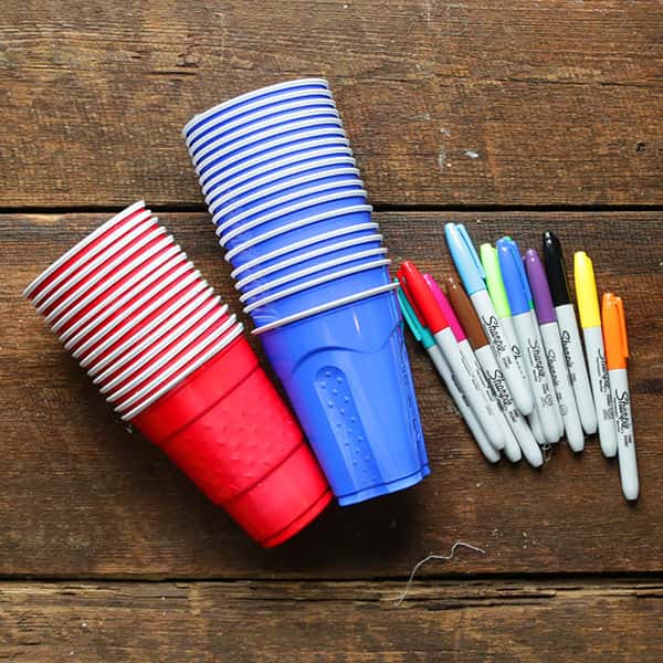 Color Coated Football Team Cups