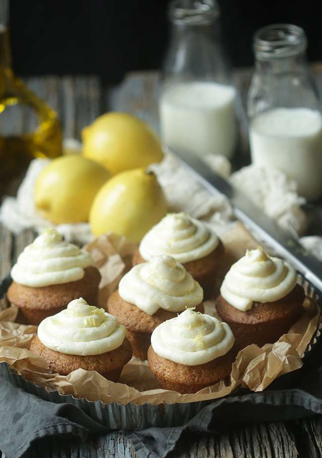 Olive Oil Cupcakes with Lemon Butter Cream