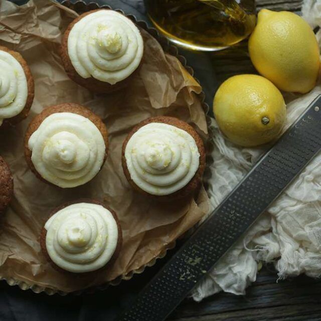 Olive Oil Cupcakes with Lemon Butter Cream