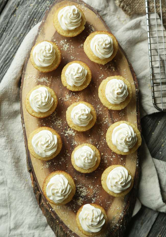Mini Cornmeal Cupcakes with Maple Butter Cream Mini Cornmeal Cupcakes with Maple Butter Cream