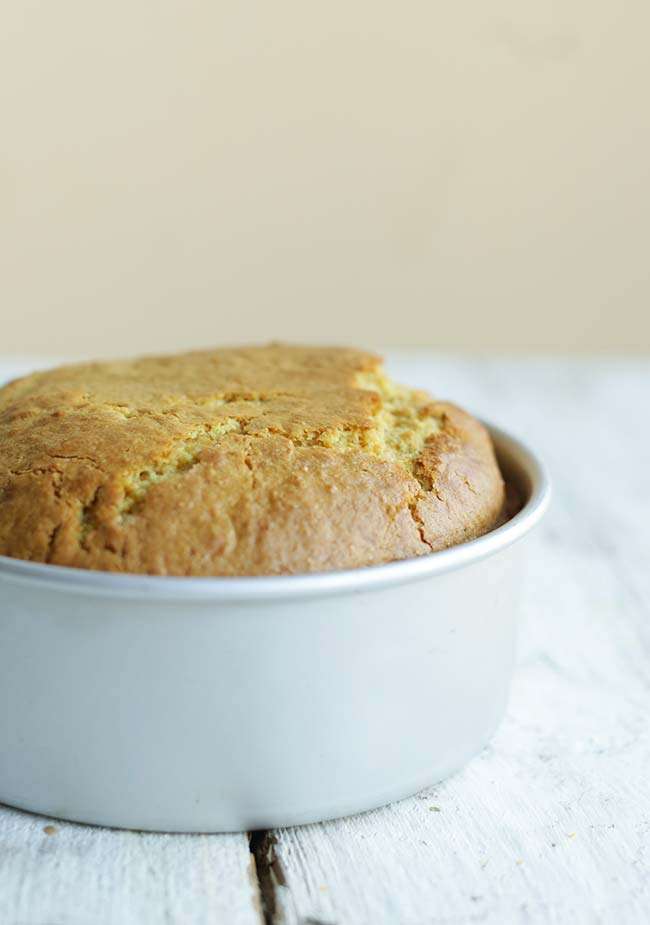 Orange Cornmeal Cake with Hazelnut Caramel Buttercream