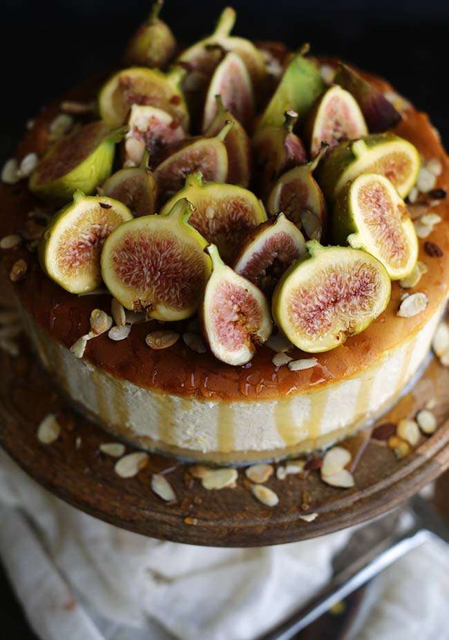 ricotta cheesecake with figs