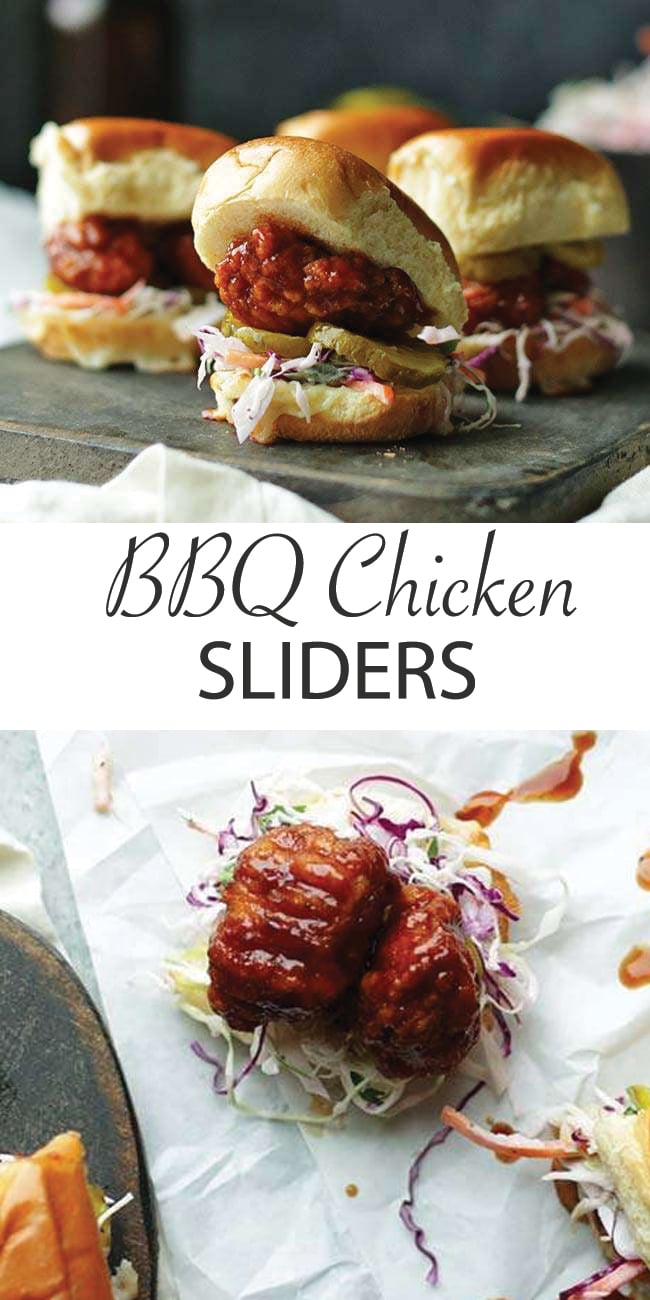 BBQ Chicken Sliders Recipe with Coleslaw and Pickles Chef Billy Parisi
