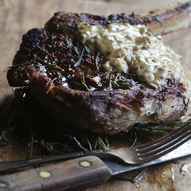 Bone In Ribeye Steak Recipe with Whisky Cream Sauce Chef Billy Parisi