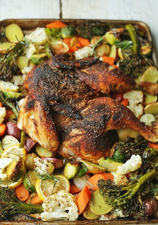 Oven Baked Sheet Pan Chicken Recipe With Vegetables Oven Baked Sheet Pan Chicken Recipe With Vegetables