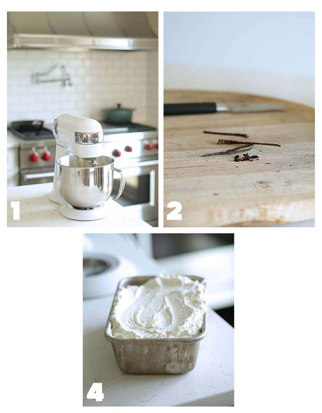 step by step procedures on how to make no churn ice cream