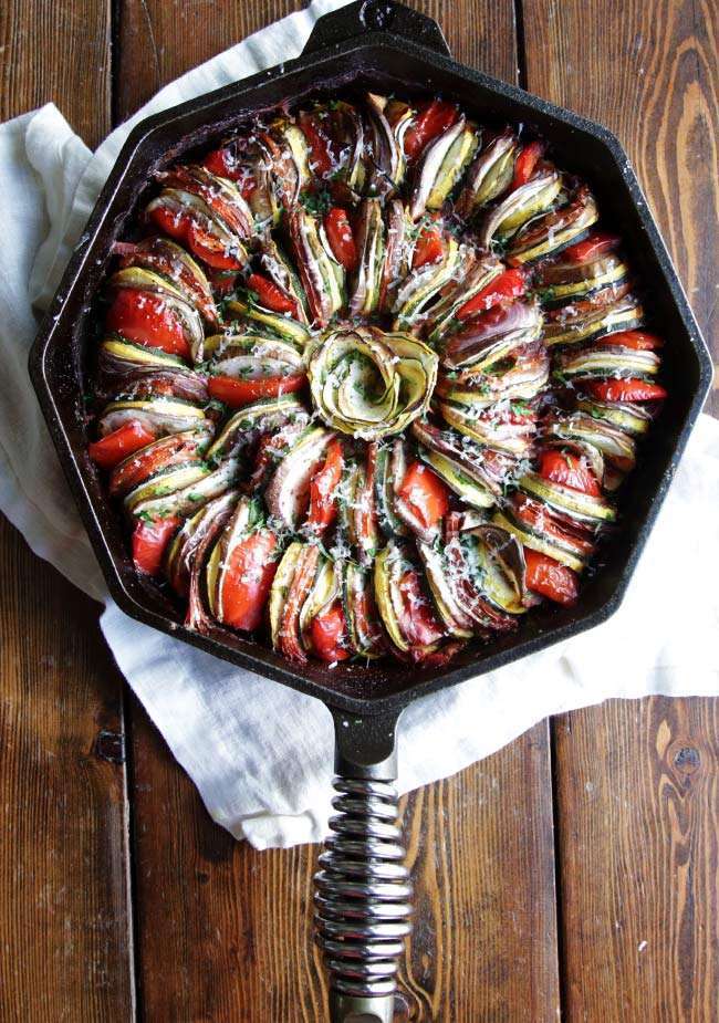 easy ratatouille recipe in a skilet