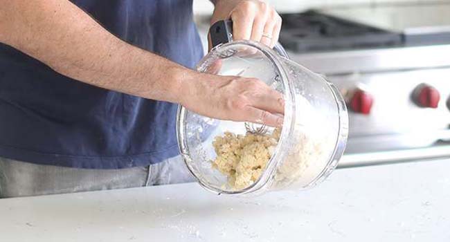 transferring dough to a countertop 