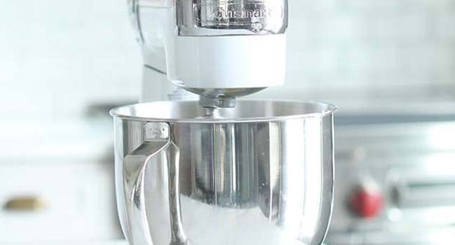 whipping cheese in a stand mixer