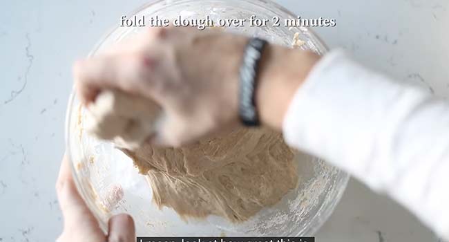 folding bread dough