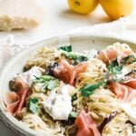 prosciutto pasta with cheese