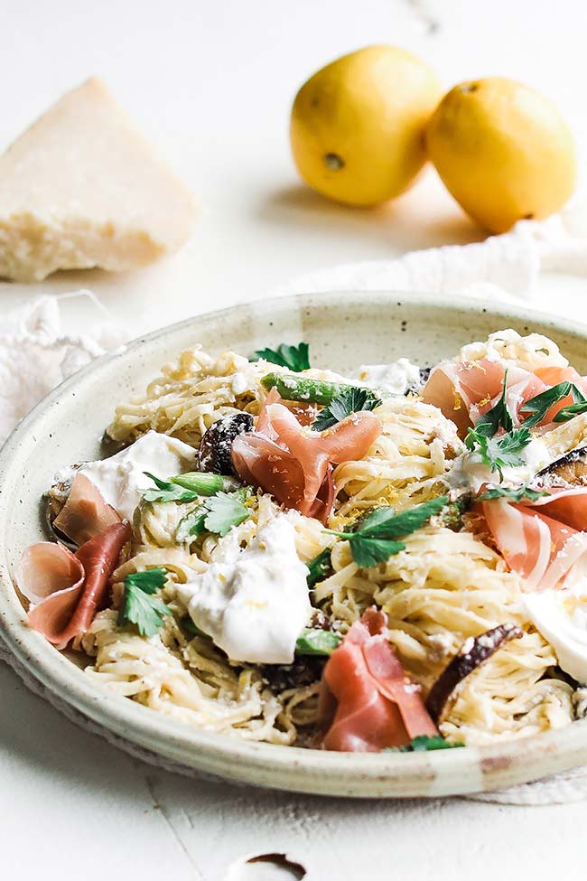 prosciutto pasta with cheese