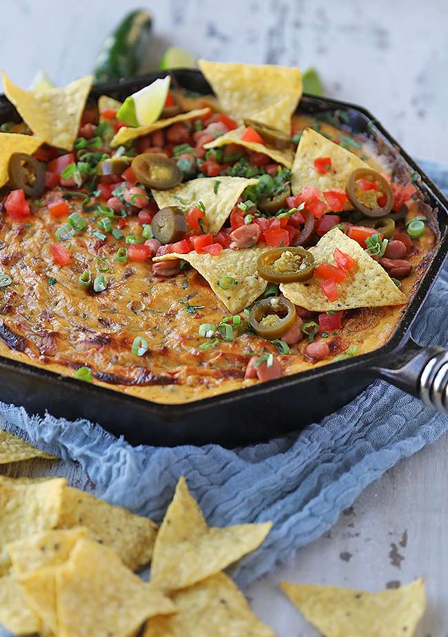 Loaded Cowboy Queso Dip Recipe with Pinto Beans Chef Billy Parisi