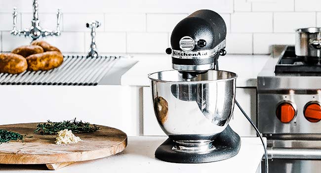 whipping butter in a stand mixer