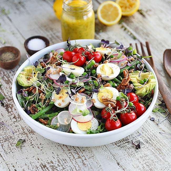 Spring Salad Recipe with Farro and Lemon Thyme Vinaigrette Chef Billy