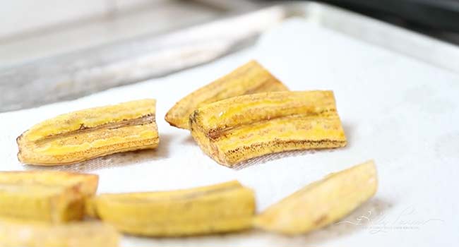 draining plantains