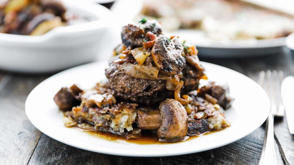 Chopped Steak Recipe with Onions and Mushrooms - Chef Billy Parisi