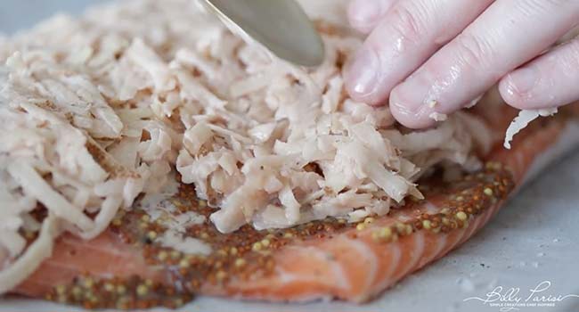 crusting salmon in potatoes