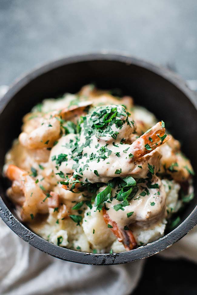 bowl of shrimp and grits