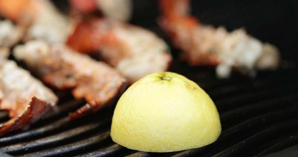 grilling a lemon