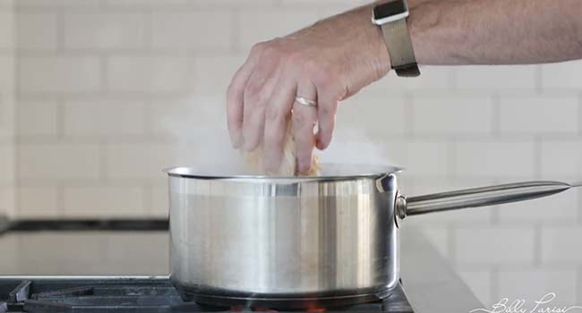 boiling fettuccine pasta