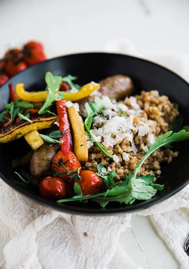 Farro Recipe with Italian Sausage and Peppers Chef Billy Parisi